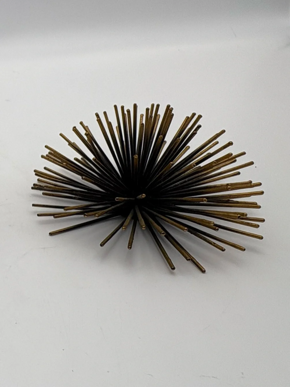 Mid-Century Modern Style Starburst/Sea Urchin Wall Hangings in Gold and Black